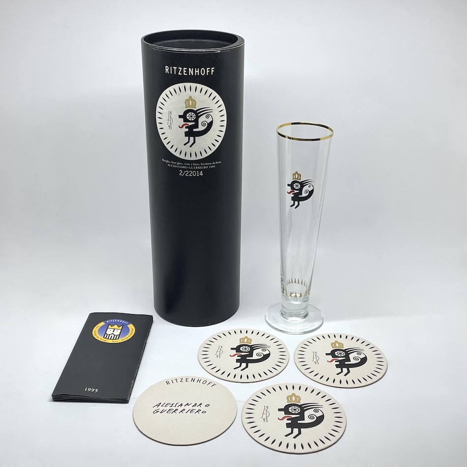 “RITZENHOFF” Beer Glass 1995 by “Alessandro Guerriero”