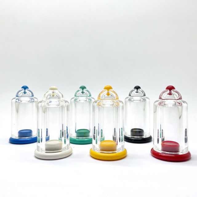 70s Vintage “guzzini” Salt / Pepper Dispensers 「Particolari」 by “Ambrogio Pozzi”