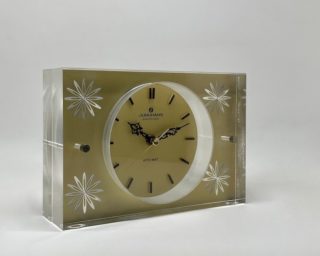70's Germany "JUNGHANS" Lucite Case Table Clock