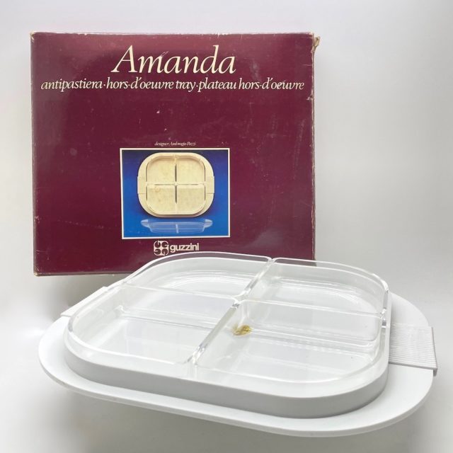 70’s Vintage “guzzini” Appetizer Tray 「Amanda」by “Ambrogio Pozzi”