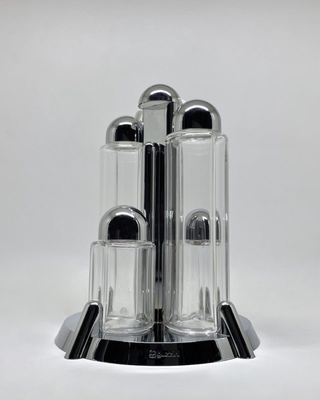 80s Vintage “guzzini”「PARTICOLARI」Cruet Set  by “Ambrogio Rossari”