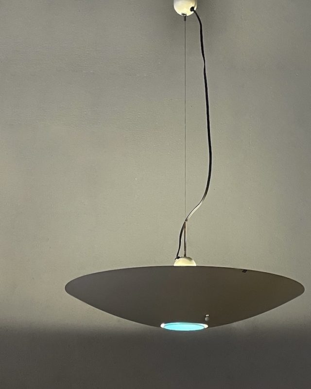 80s “yamagiwa” Large Bowl Down & Upper Lighting Pendant