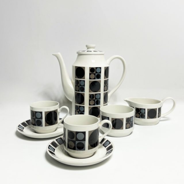 60’s Vintage England “Barbara Brown” Design Cafe Set「FOCUS」for “Midwinter”
