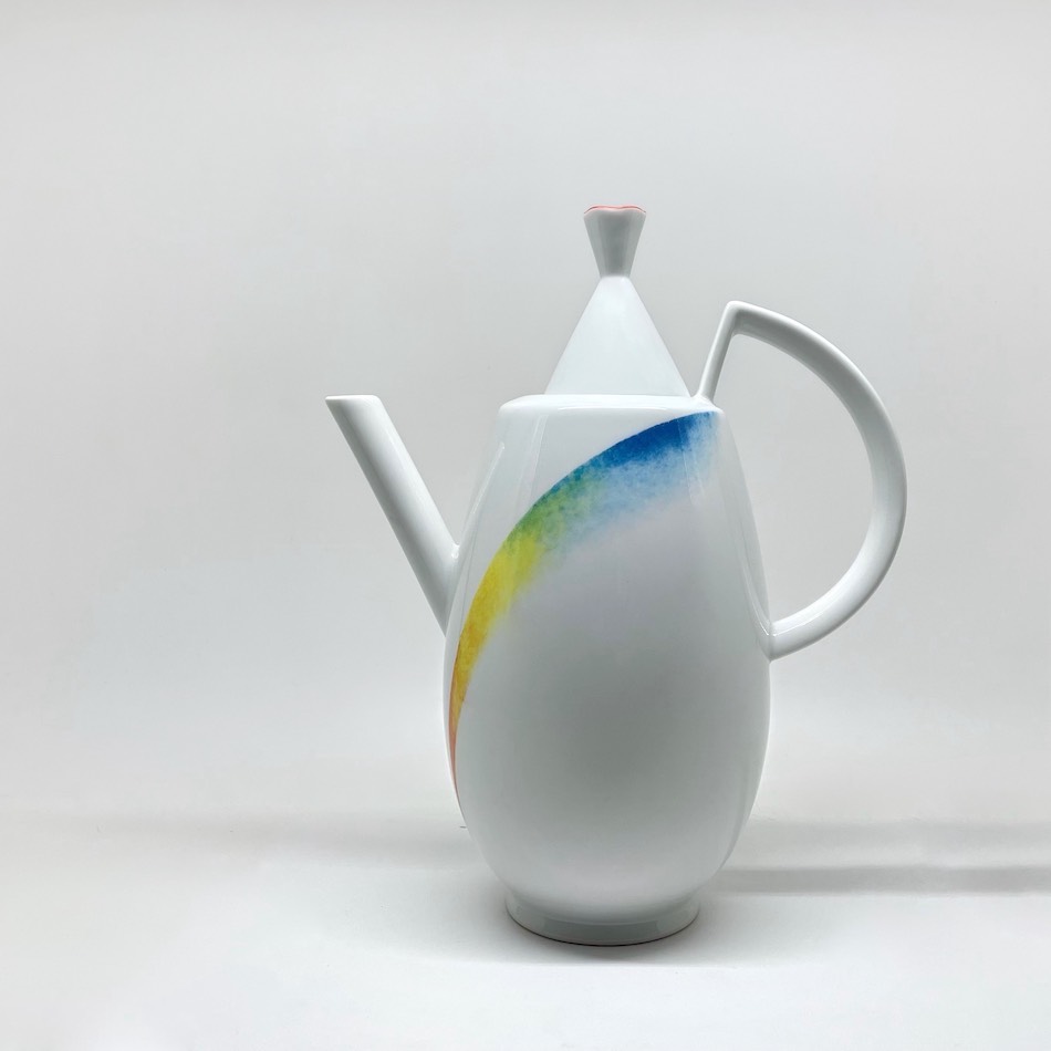 1986 “Sergio Asti” Design 「NUVOLA」Porcelain Pot for “Richard Ginori”