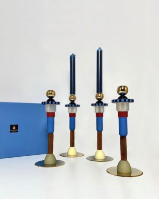 90s "Maison LANVIN" Candlesticks「totem」Pair Set by "Hilton McConnico”