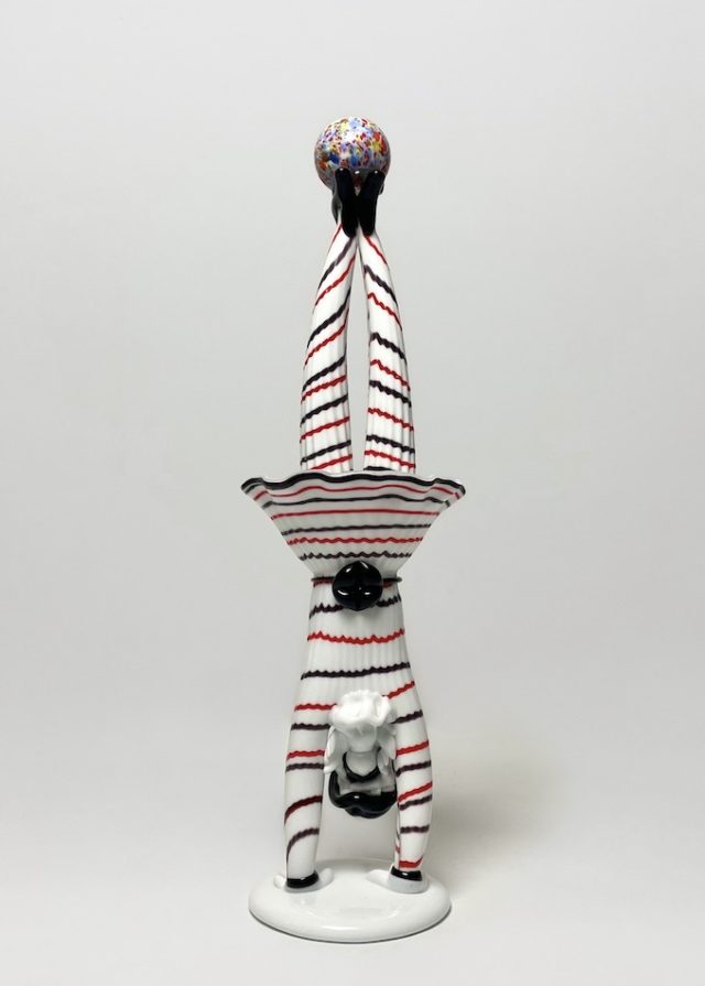 1950s “Fulvio Bianconi” Murano Glass “Commedia Dell ‘Arte” Figurine for “VENINI”