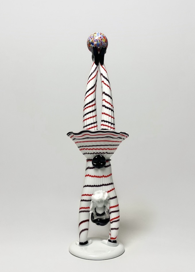 1950s “Fulvio Bianconi” Murano Glass “Commedia Dell ‘Arte” Figurine for “VENINI”