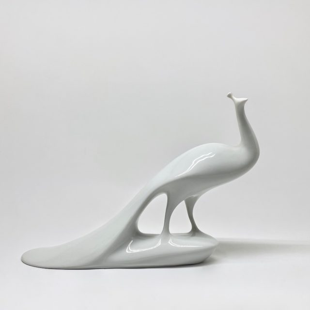 1959 Czech “Jaroslav Ježek” Porcelain Figure「Peacock」for “Royal Dux”