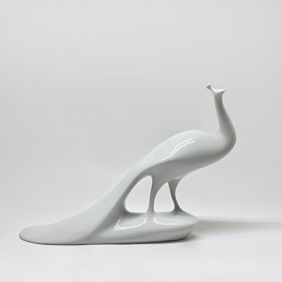 1959 Czech “Jaroslav Ježek” Porcelain Figure「Peacock」for “Royal Dux”